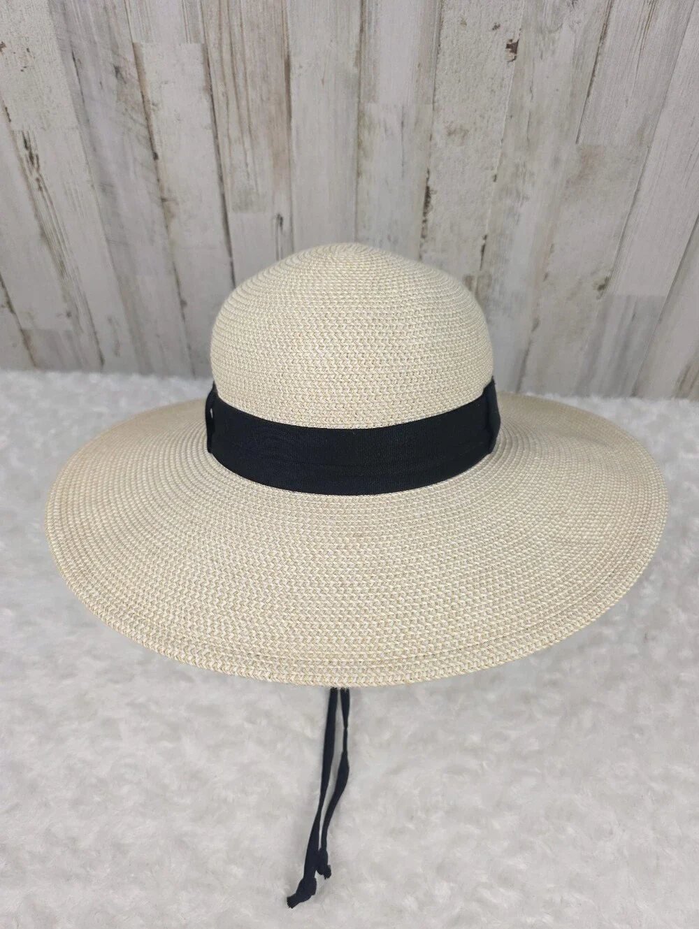 Solar Escape Straw Woven Wide Brim Sun Hat One Size